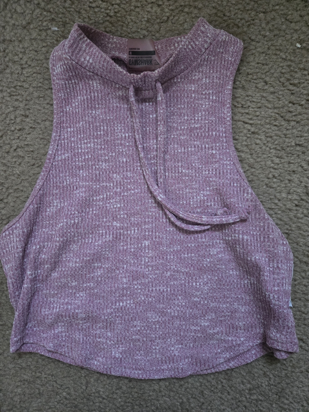 Gymshark Mauve Marled Mock Neck Tank
